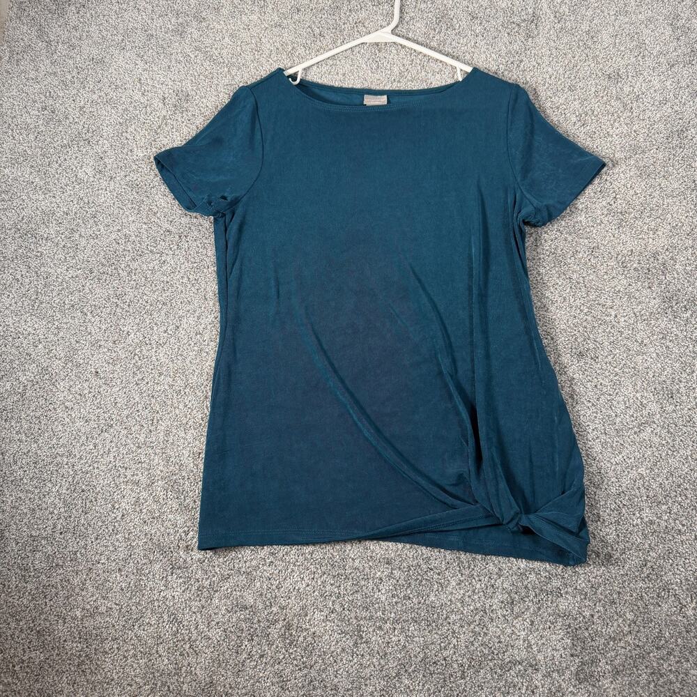 Chico's Travelers T-Shirt US 4/6 Contemporary Casual Modern Soft Tailored Basics